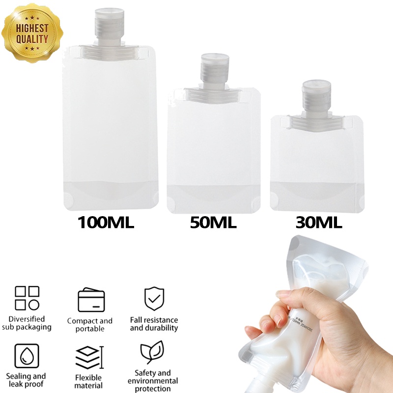 1 Chai Rỗng Trong Suốt Đựng Dầu Gội / Mỹ Phẩm 30 / 50 / 100ml