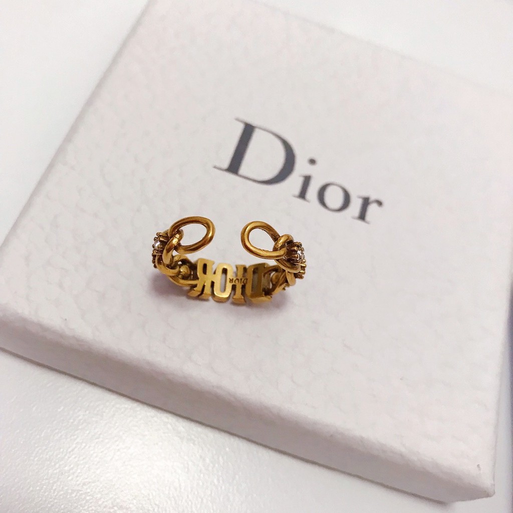 𝑫𝒊𝒐𝒓 2021 Brass Ring Gold Fashion JADIOR Couple Rings