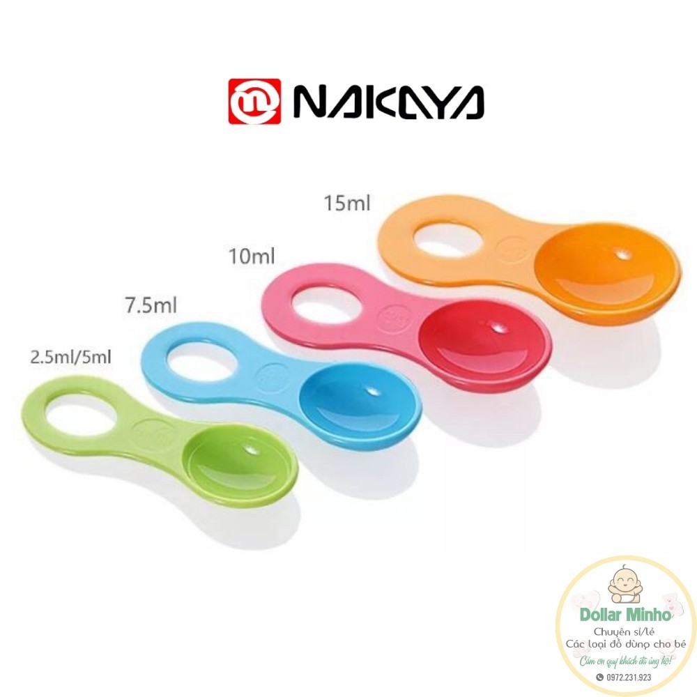 Set 4 muỗng đong định lượng Nakaya nhật bản, dụng cụ ko thể thiếu cho các mẹ có con nhỏ,cần định lượng đồ ăn của con