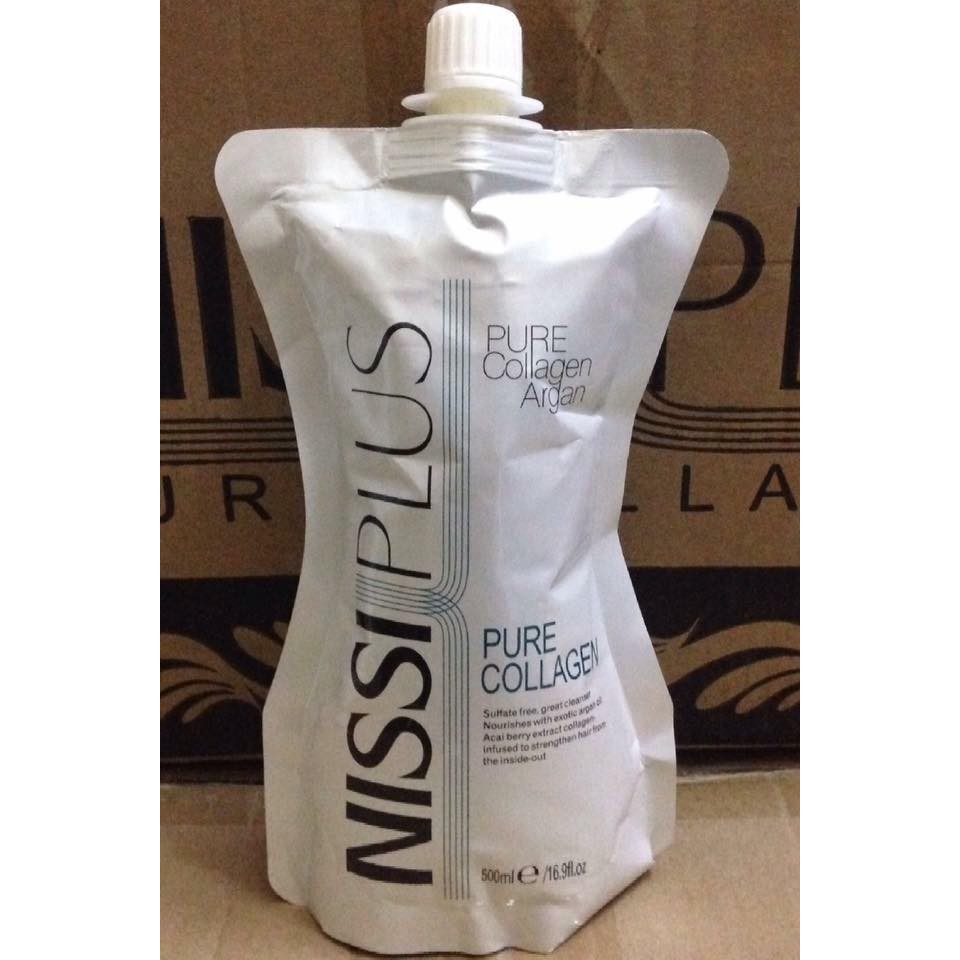 DẦU HẤP Ủ TÓC NISSI PLUS PURE COLLAGEN  500ML