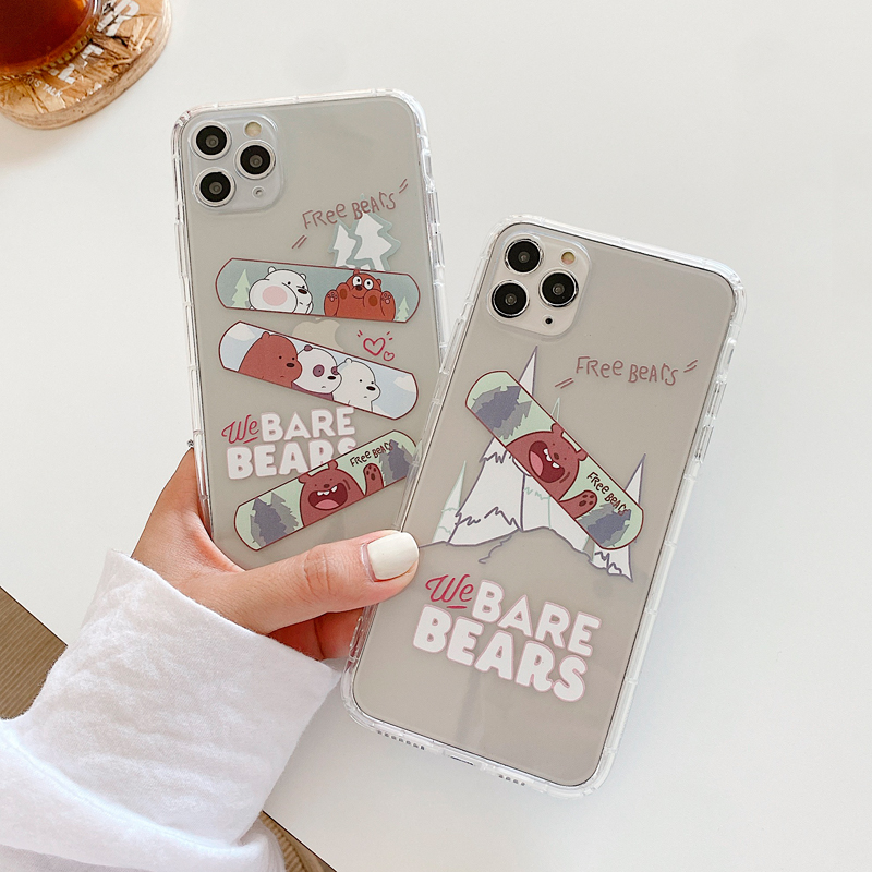 Ốp lưng Samsung Galaxy A10 A20 A30 A50 A30S A50S A70 A70S A7 2018 A750 A51 A71 A21S J7 Prime Vỏ bọc điện thoại TPU hình gấu mềm dễ thương