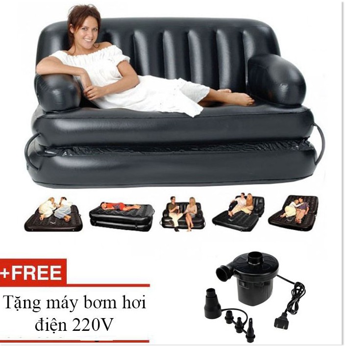 Ghế giường hơi đa năng Sofa and bed tặng bơm điện 220V + Tặng kèm Máy bơm hơi