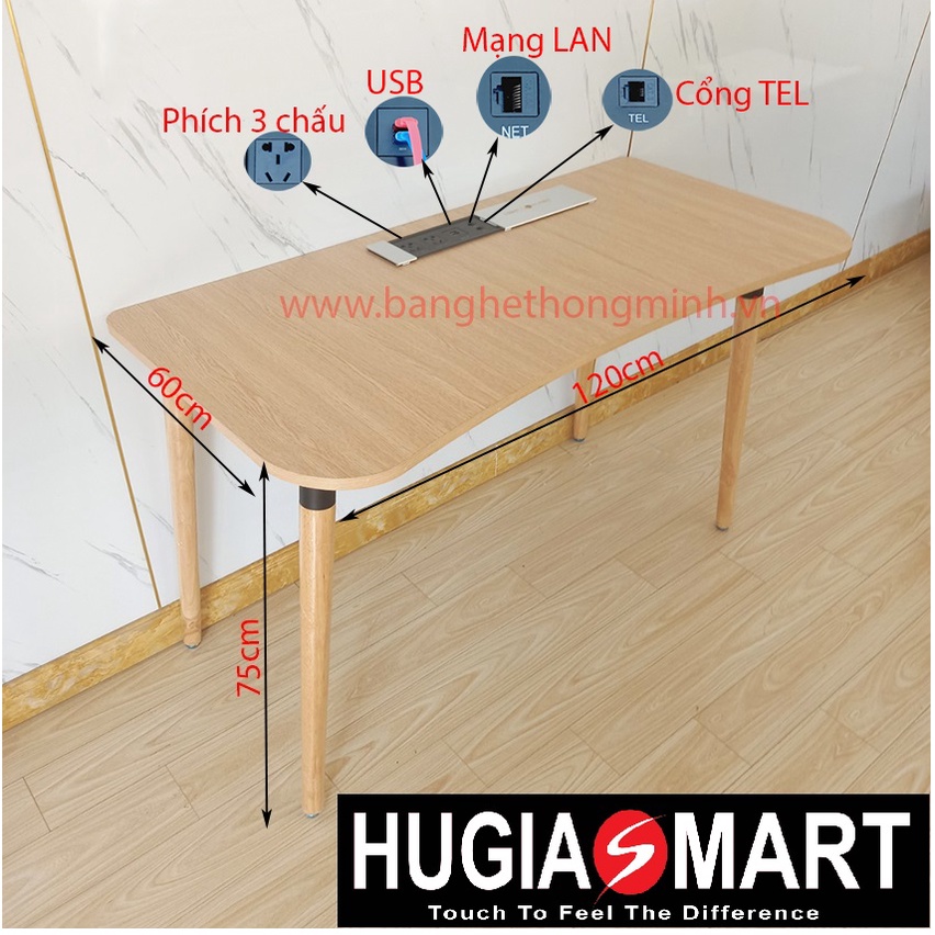 Sạc usb ⚡ Hugiasmart ⚡Sạc usb kèm ổ cắm điện 220V trên mặt bàn làm việc