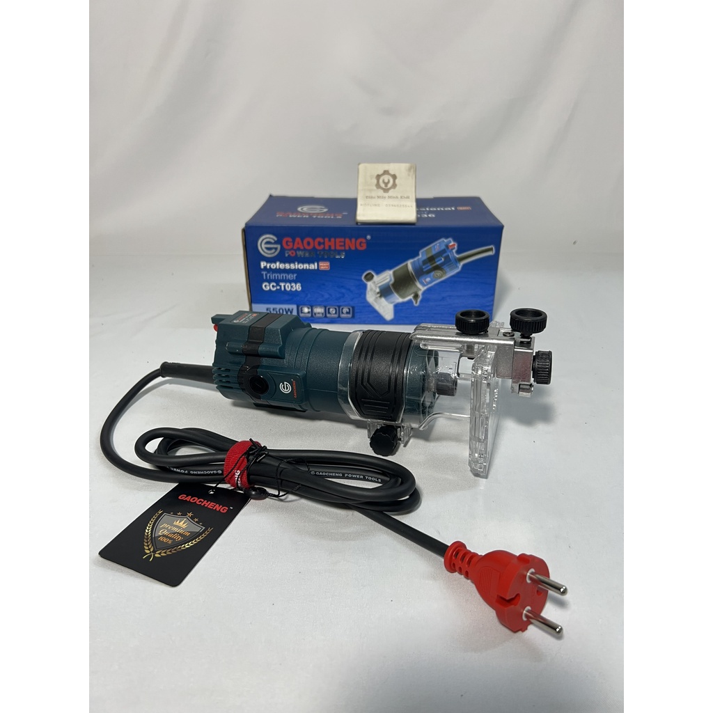 [Chính Hãng] Máy phay gỗ cầm tay GAOCHENG GC-T036 công suất lớn 550W| Máy soi mộng gỗ, đánh cạnh