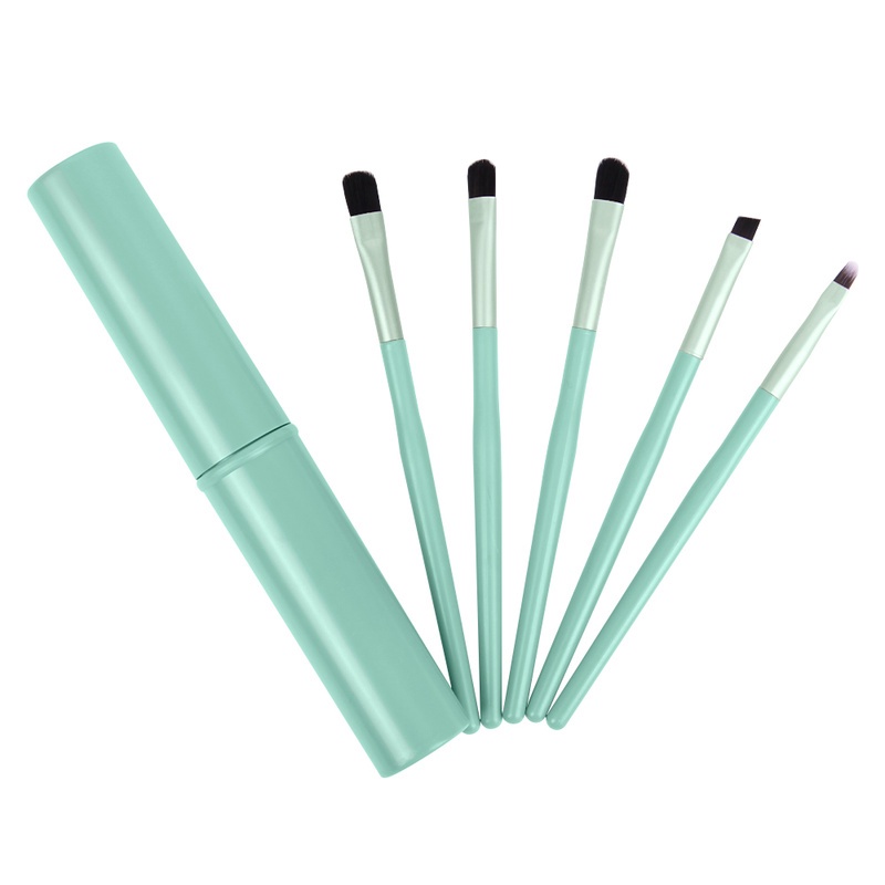 Set 5 Cọ Trang Điểm Mắt / Lông Mày Mềm Mại Với Tay Cầm Nhựa Tiện Dụng