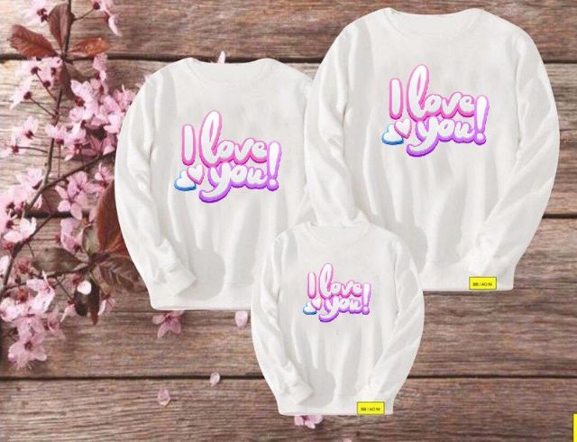 áo thu đông sweater đôi mẹ và bé gia đình 3/4/5 người chất đẹp vải dày mịn ( hình thật bên cạnh)