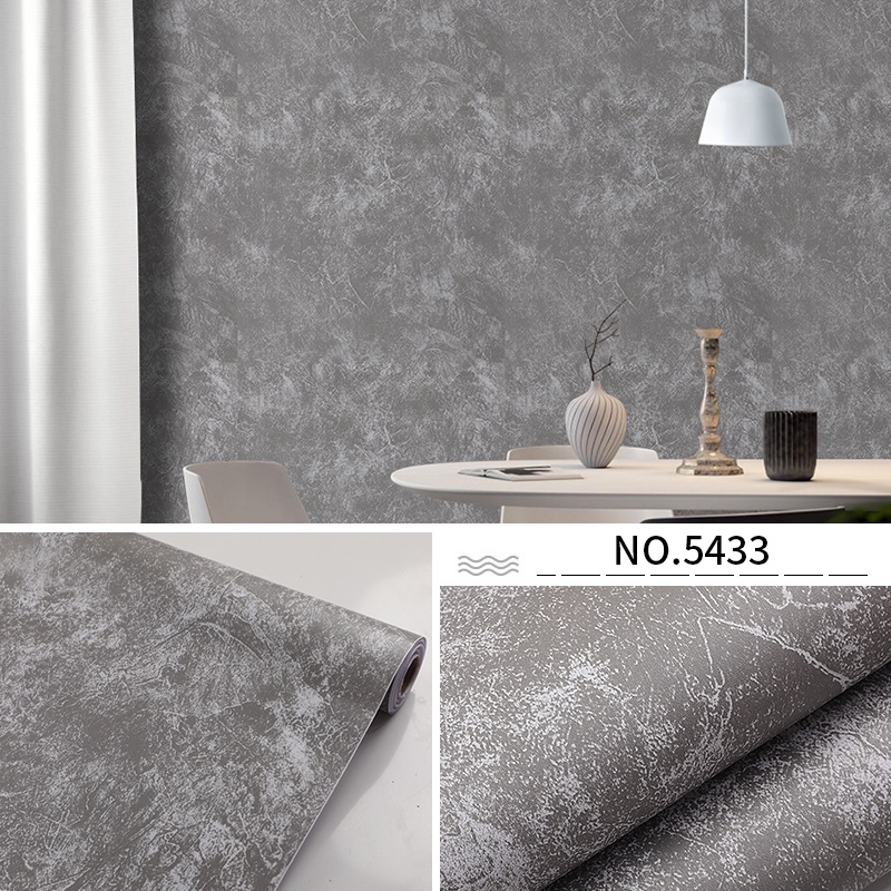 Giấy dán tường  phòng ngủ giả gạch xi măng  hoa văn SIÊU THỊ DECOR KT45CM*10M