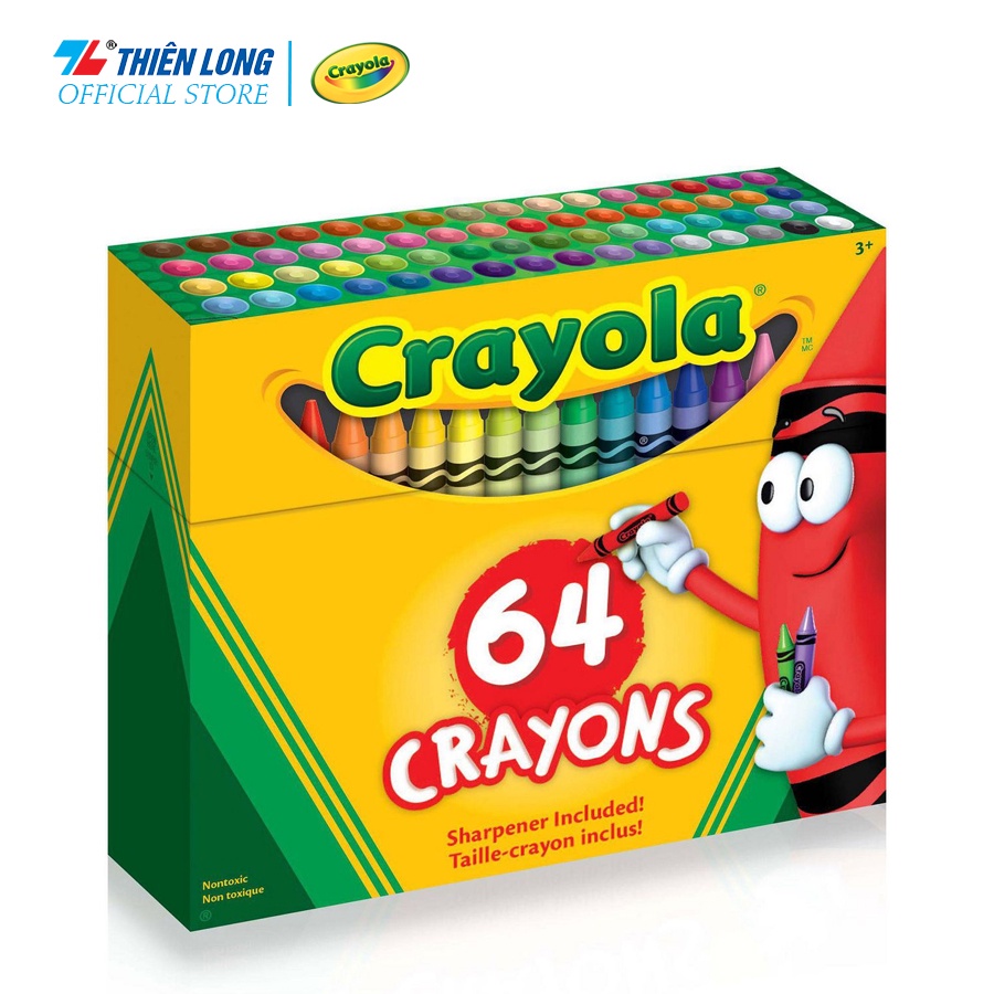 [Mã LIFEMALL153 giảm 15% đơn 99k] Bộ 64 sáp màu Crayola CRAYON 64 COLORS