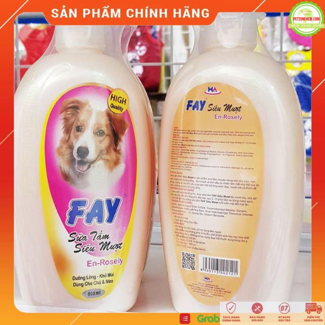 Sữa tắm cho chó mèo Fay En-rosely  FREESHIP 20K  siêu mượt hương hoa hồng 300ml|800ml dưỡng lông | khử mùi | PetZone