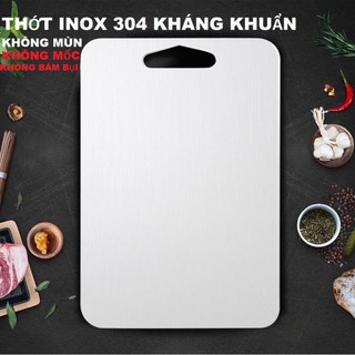 Thớt Inox 304 Kháng Khuẩn Cường Lực- Vệ Sinh Dễ Dàng- Rã Đông Nhanh - Chống Ẩm Mốc - Không Xước Dăm- Không Mùn Gỗ