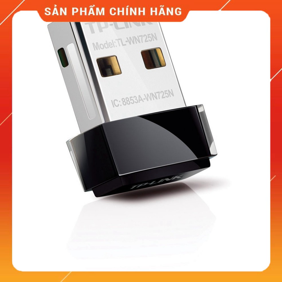 (Chính Hãng) USB Thu Sóng Wifi TPLINK Cho máy tính để bàn WN 725 (Đen)