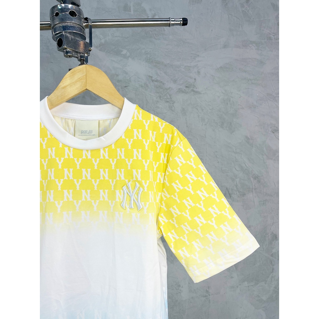 (HÀNG XUẤT XỊN) Áo phối màu vàng trắng xanh lá 1804 M/L/B MONOGRAM TEE Made in Cambodia full tag code