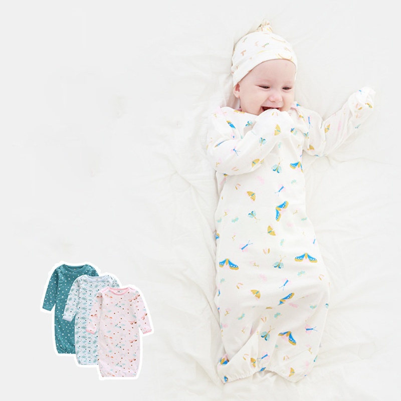 Bộ 3 Áo Liền Quần Ngủ Cotton Mềm Mại Cho Bé