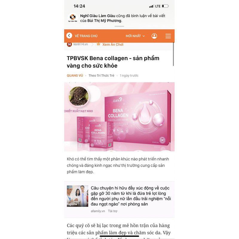 Combo 3 hộp Bena Collagen, collagen dạng bột công nghệ thủy phân peptit, hộp 30 gói