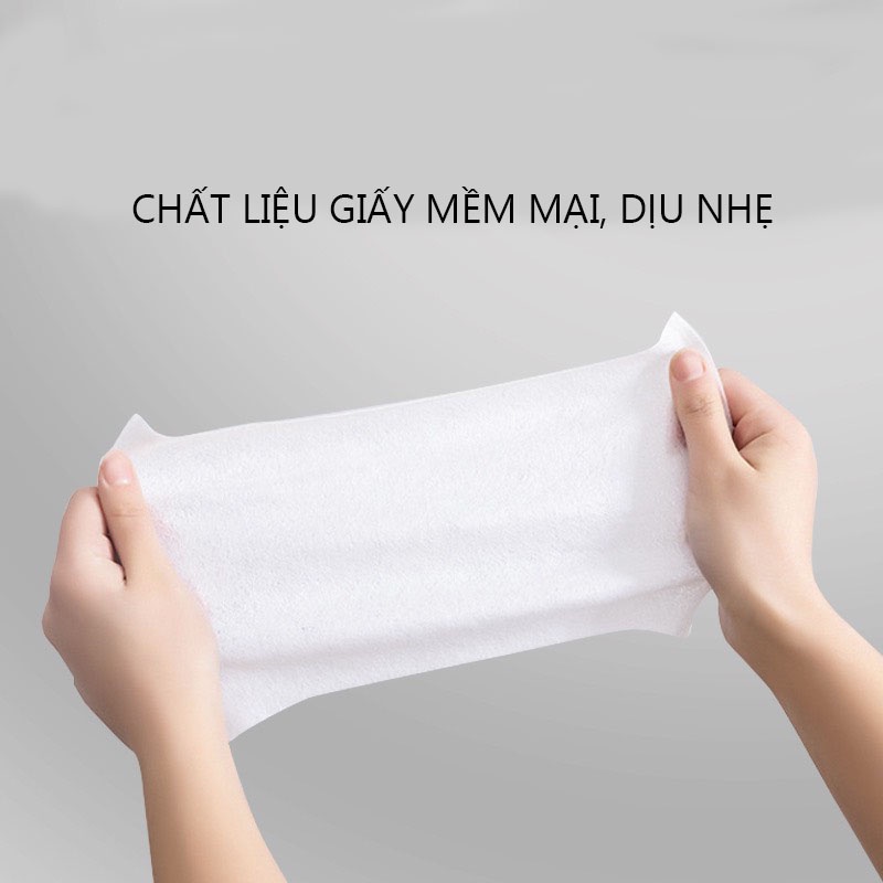 01 Khăn giấy ướt mini dễ thương bỏ túi tiện lợi, Khăn ướt mini đóng gói túi hình chữ nhật nhỏ gọn