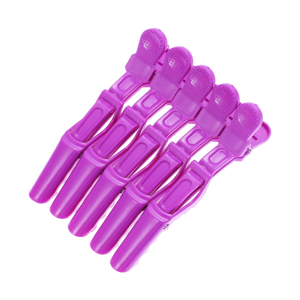 (Hàng Mới Về) Bộ 5 Kẹp Tóc Nhựa Cá Sấu Chuyên Dụng Cho Salon
