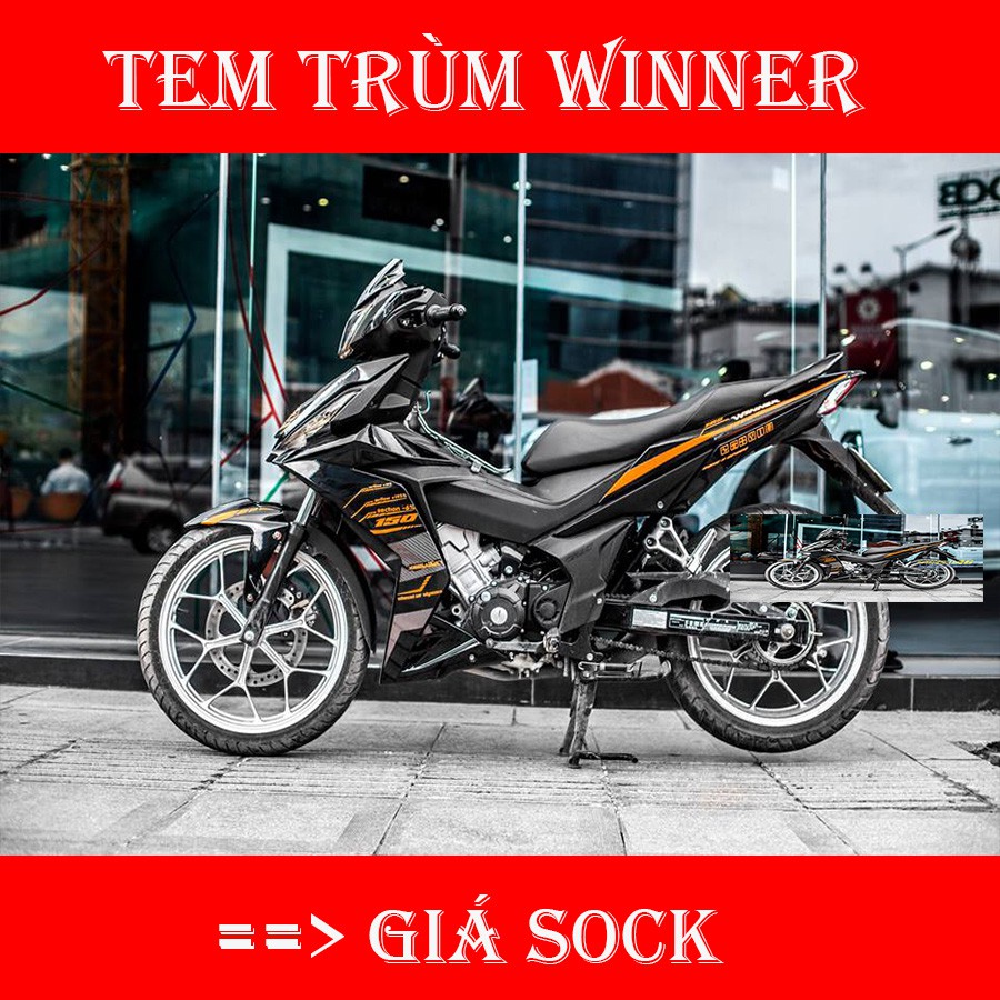 Tem Trùm Winner Đen Viền Cam