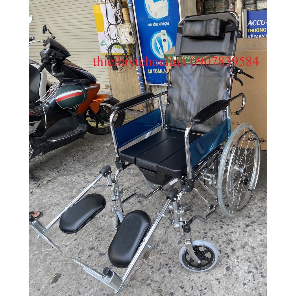 Xe lăn đa năng Lucass X-7 có bô vệ sinh, ngã nằm, chống lật SHIP NHANH 30P