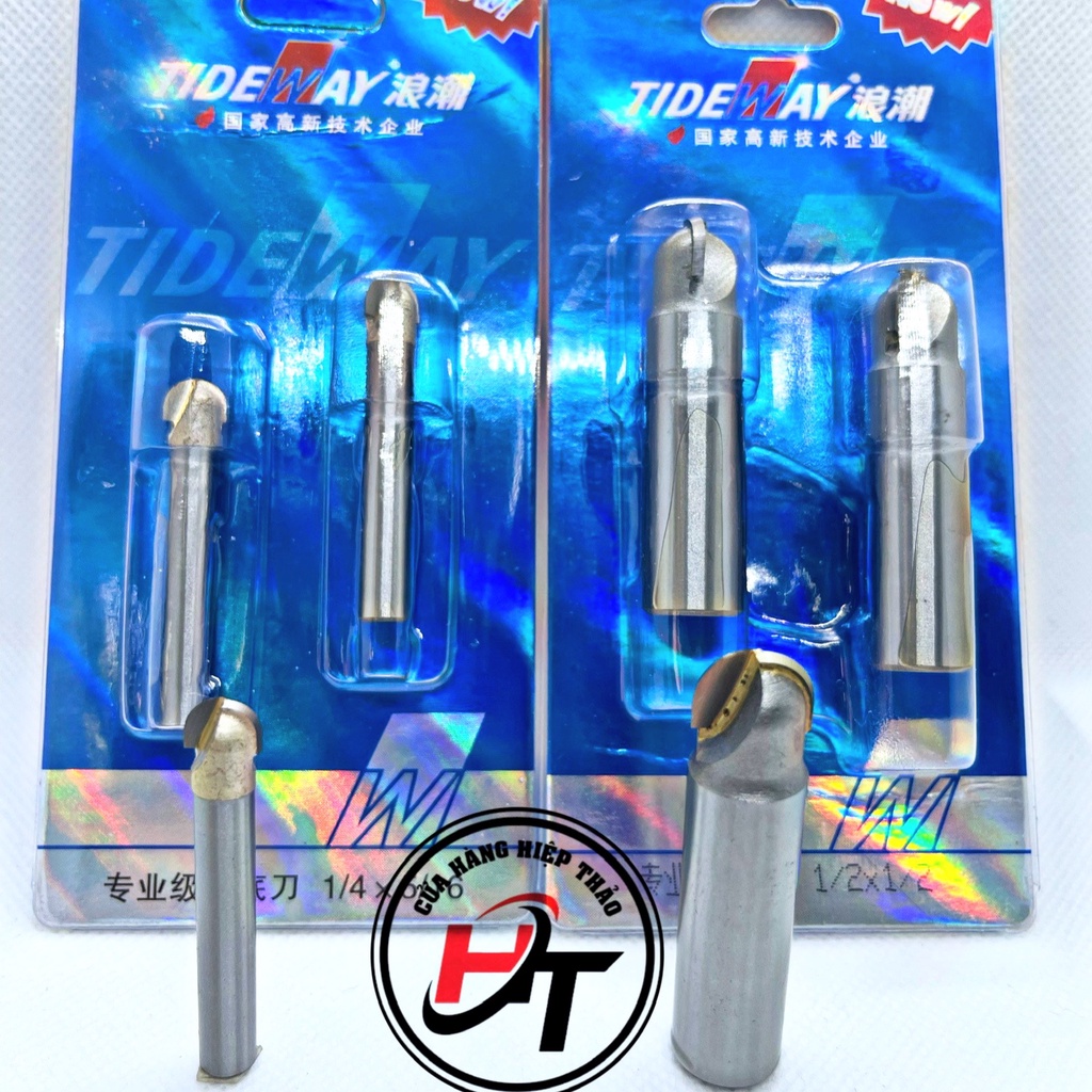 Mũi phay alu soi gỗ cnc quả đào tròn lưỡi phay rãnh dao cầu 6mm TIDEWAY MSD-TW