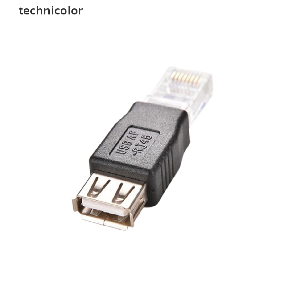 Tcvn 2Pcs Ethernet RJ45 Male to USB Female Connector Converter Adapter LAN Network Jelly