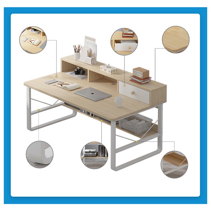 Bàn làm việc, bàn học kèm ngăn kéo hiện đại BAH054