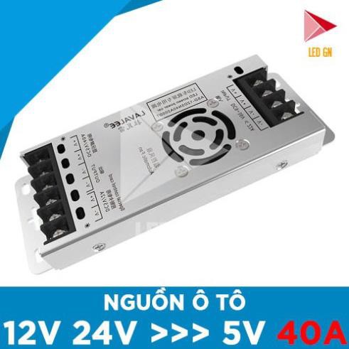 Nguồn Ô TÔ 40A - Chuyển Đổi Điện ẮC-QUY 12V 24V về 5V 40A