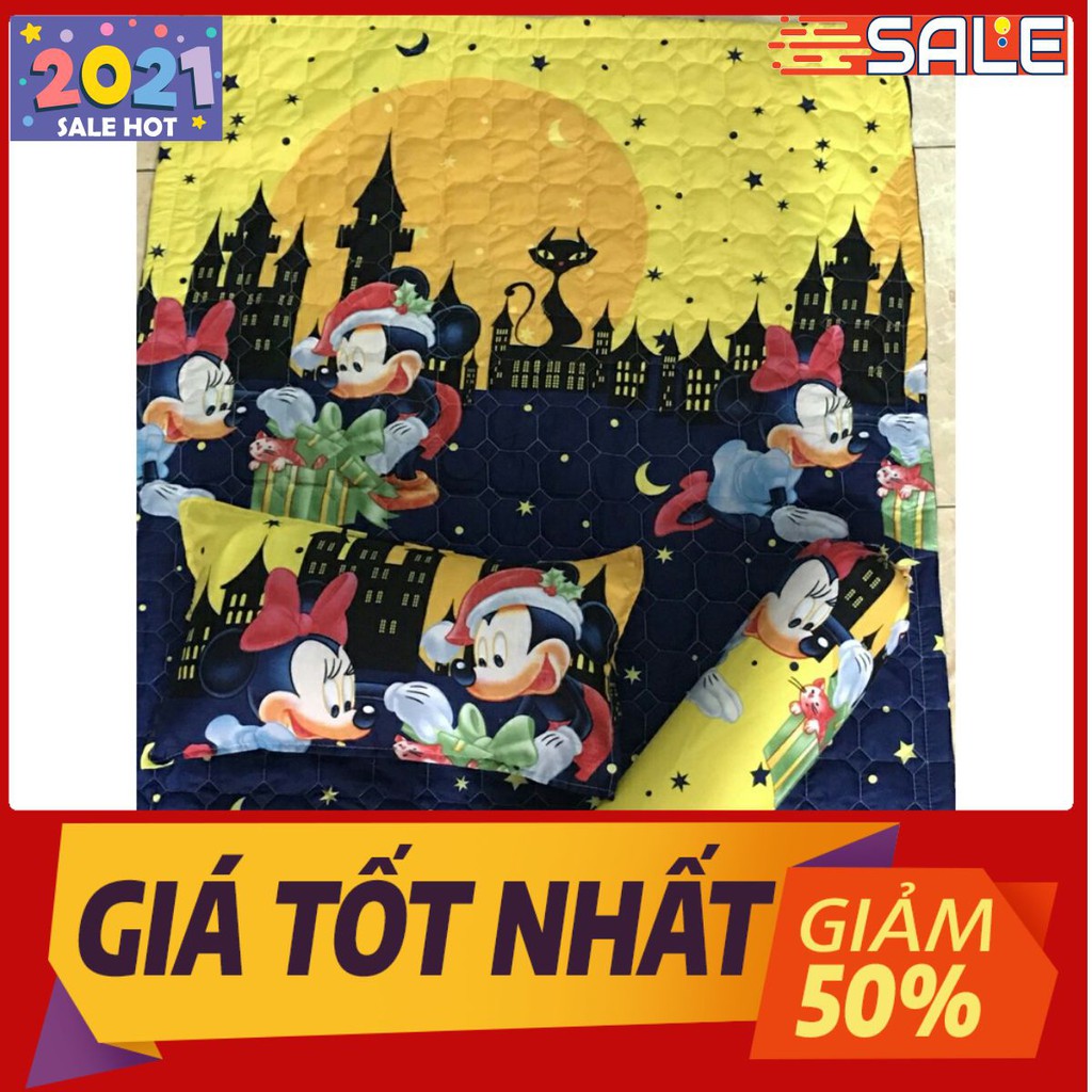 Set chăn hè kèm gối cho bé yêu hình chuột sao