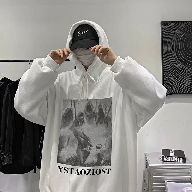 Áo khoác hoodie dáng rộng thời trang thu đông Hàn Quốc dành cho nam