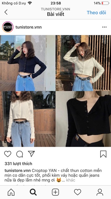 🔥Áo Croptop Gân Nút Tay Dài | BigBuy360 - bigbuy360.vn