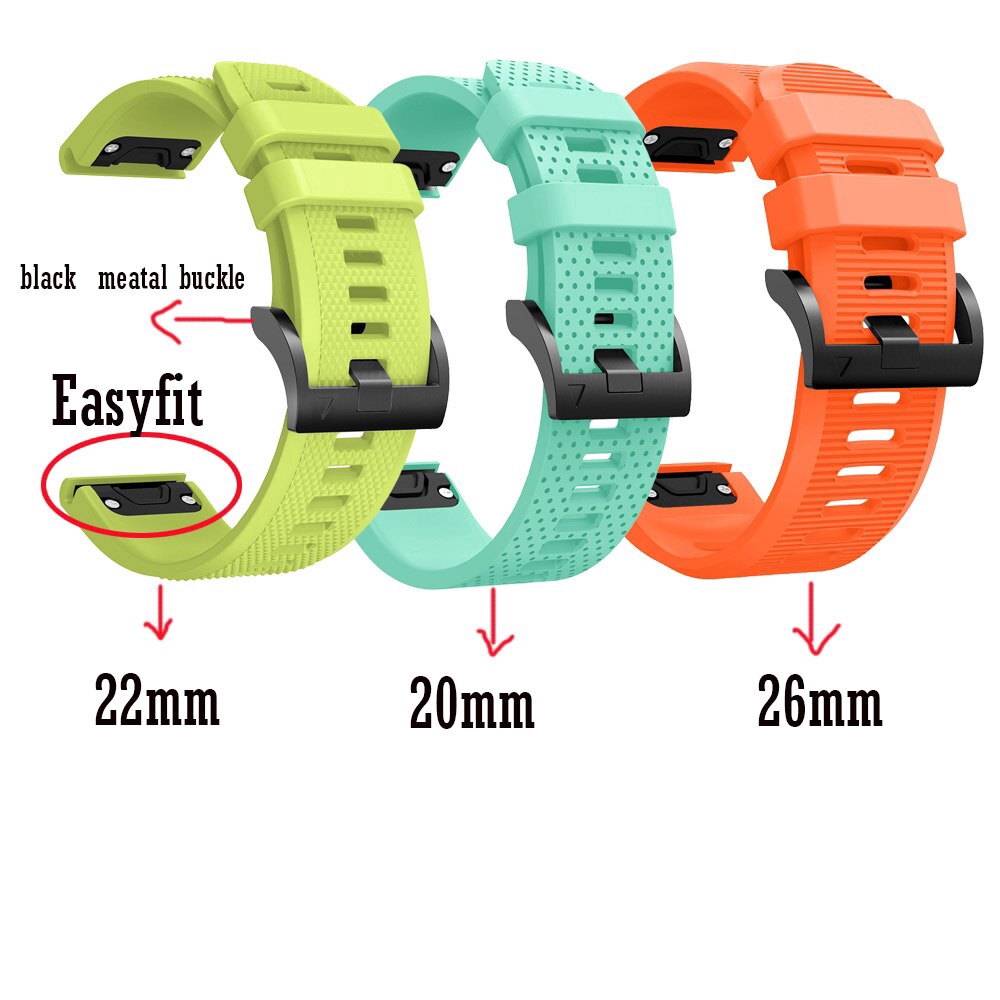Dây Đeo Silicon Cho Đồng Hồ Thông Minh Garmin Fenix 6x Fenix 6 Fenix 6s