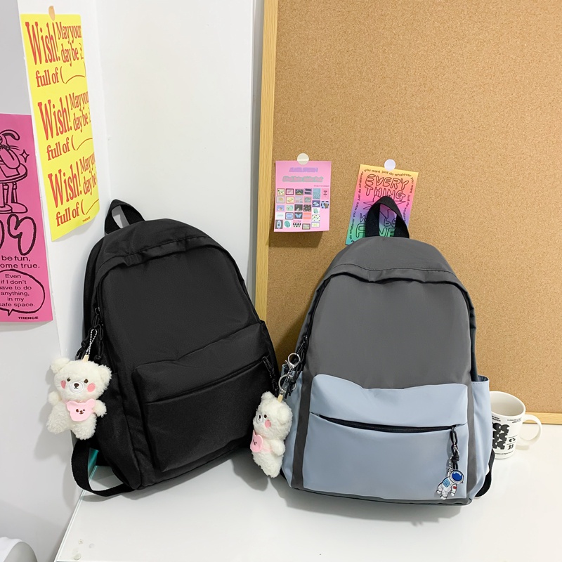 Ba lô PRETTYZYS sức chứa lớn 14 inch thời trang Hàn Quốc 2022 dành cho nữ tuổi teen