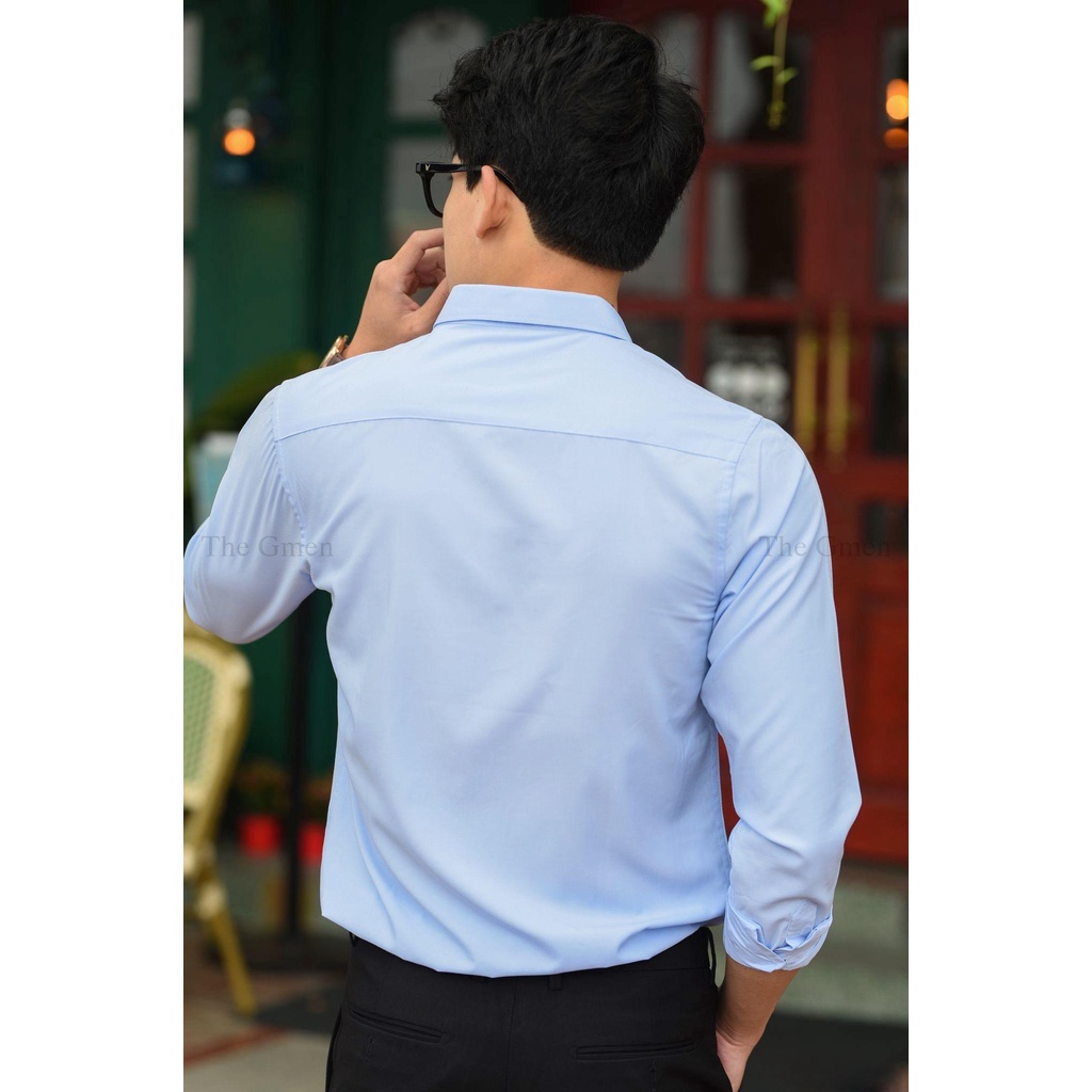 SOMI NAM TAY DÀI. MÀU XANH DA TRỜI . FREESHIP. Dáng xuông. Size lớn. Trẻ trung, lịch lãm