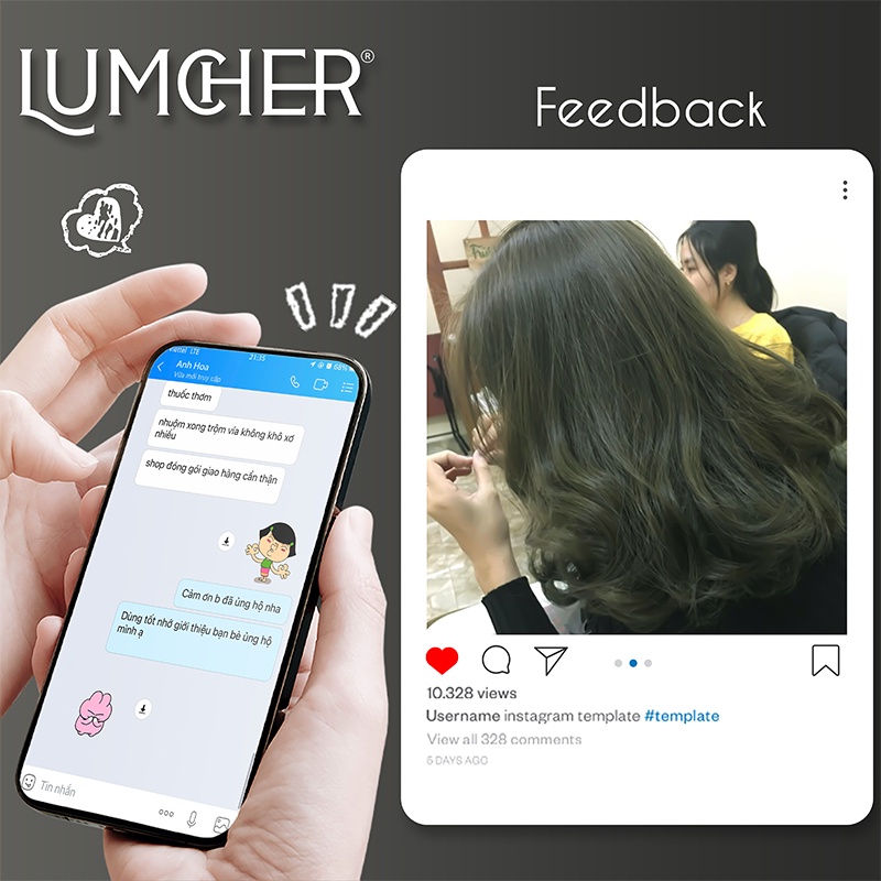 Thuốc nhuộm tóc Rêu Khói Trầm giá rẻ chính hãng Lumcher LC16