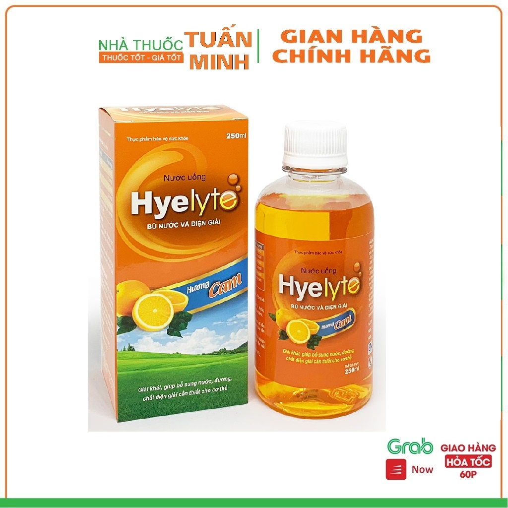 Nước điện giải Hyelyte oresol bù nước hạ sốt cho bé Bổ sung các khoáng chất Giúp Giải nhiệt 250ml