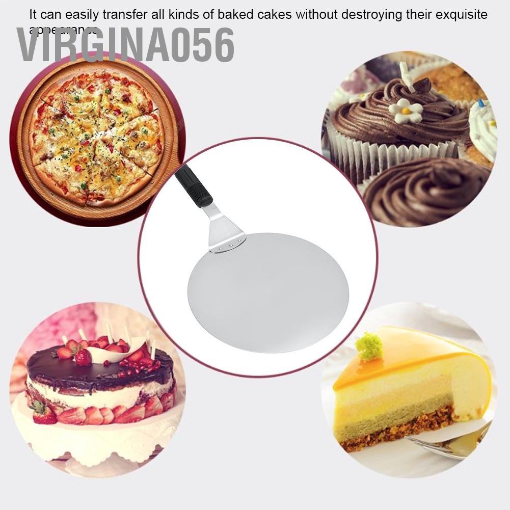 Hàng Hot 10in tròn bằng thép không gỉ Pizza Xẻng Vỏ Xẻng Nướng Xẻng Cánh khuấy Phụ kiện nhà bếp Dụng cụ làm bánh ngọt Hàng giao ngayVirgina056