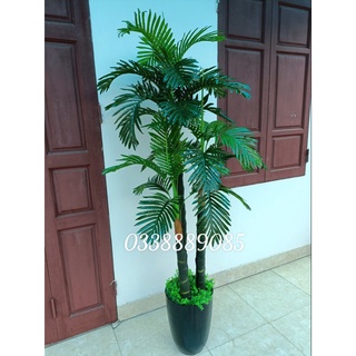 Cây dừa giả cao 1.8m trang trí nhà hàng khách sạn derco sang trọng