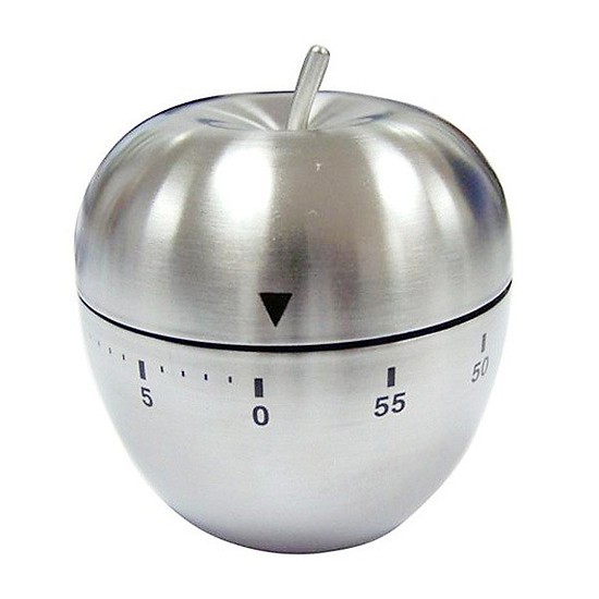 Đồng hồ pomodoro inox, đồng hồ hình quả trứng quả táo (giao ngẫu nhiên)