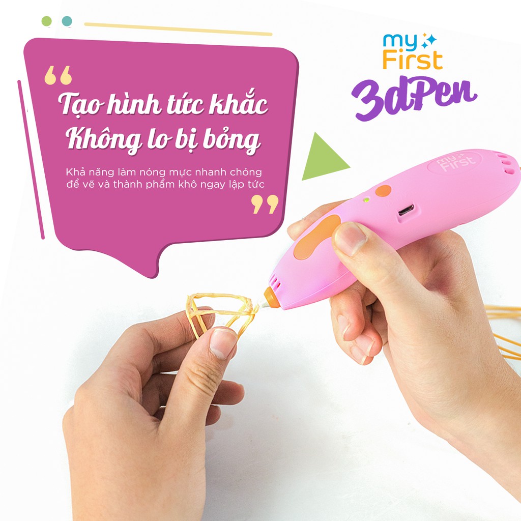 Bút 3D Cho Bé Oaxis myFirst 3dPen FP3303SA Vẽ Mô Hành 3D Dễ Sử Dụng Với Các Vật Liệu An Toàn - Nhà Phân Phối Chính Thức