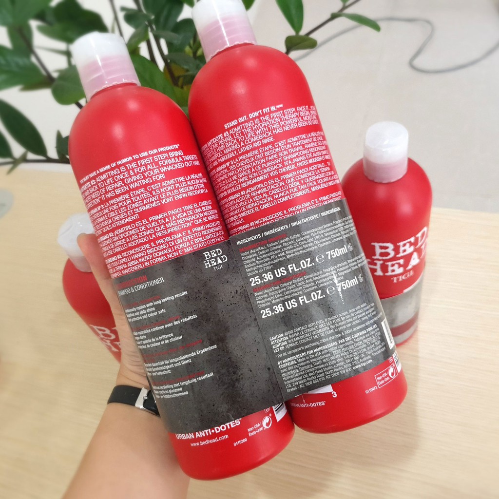 [ HÀNG CHÍNH HÃNG ] DẦU GỘI TIGI ĐỎ 750ml phục hồi tóc hư tổn | BigBuy360 - bigbuy360.vn