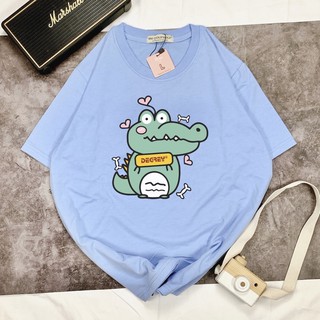 Áo Thun Tay Ngắn UNISEX CÁ SẤU - Hình chụp thật (Đủ size M-L-XL)