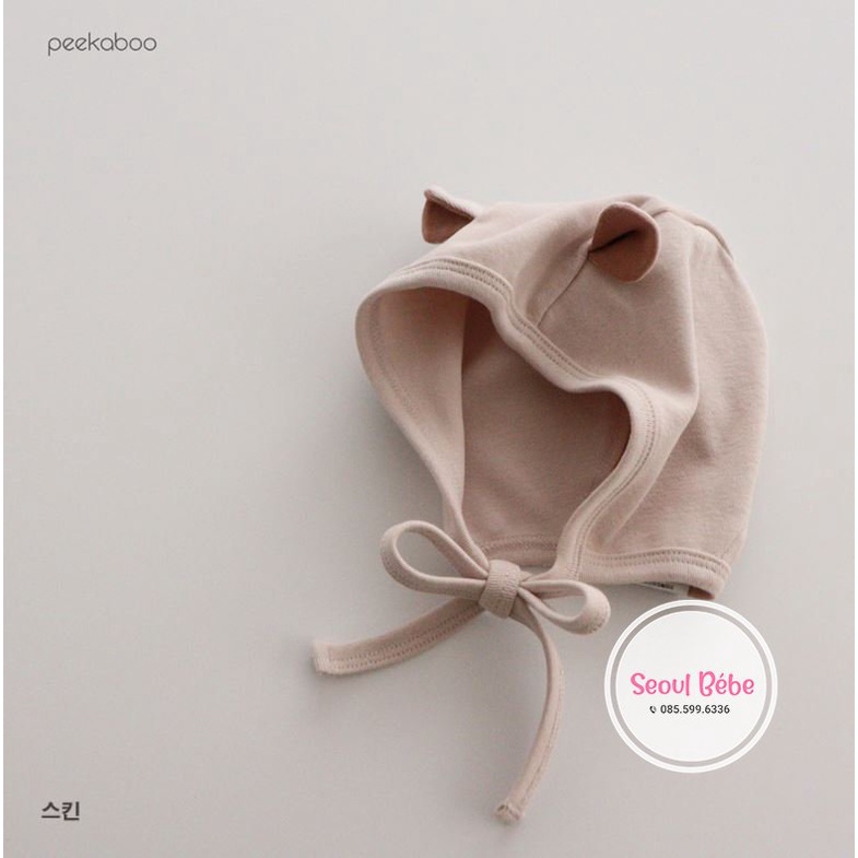 Mũ tai bộ Peekaboo basic phụ kiện cho bé made in Korea