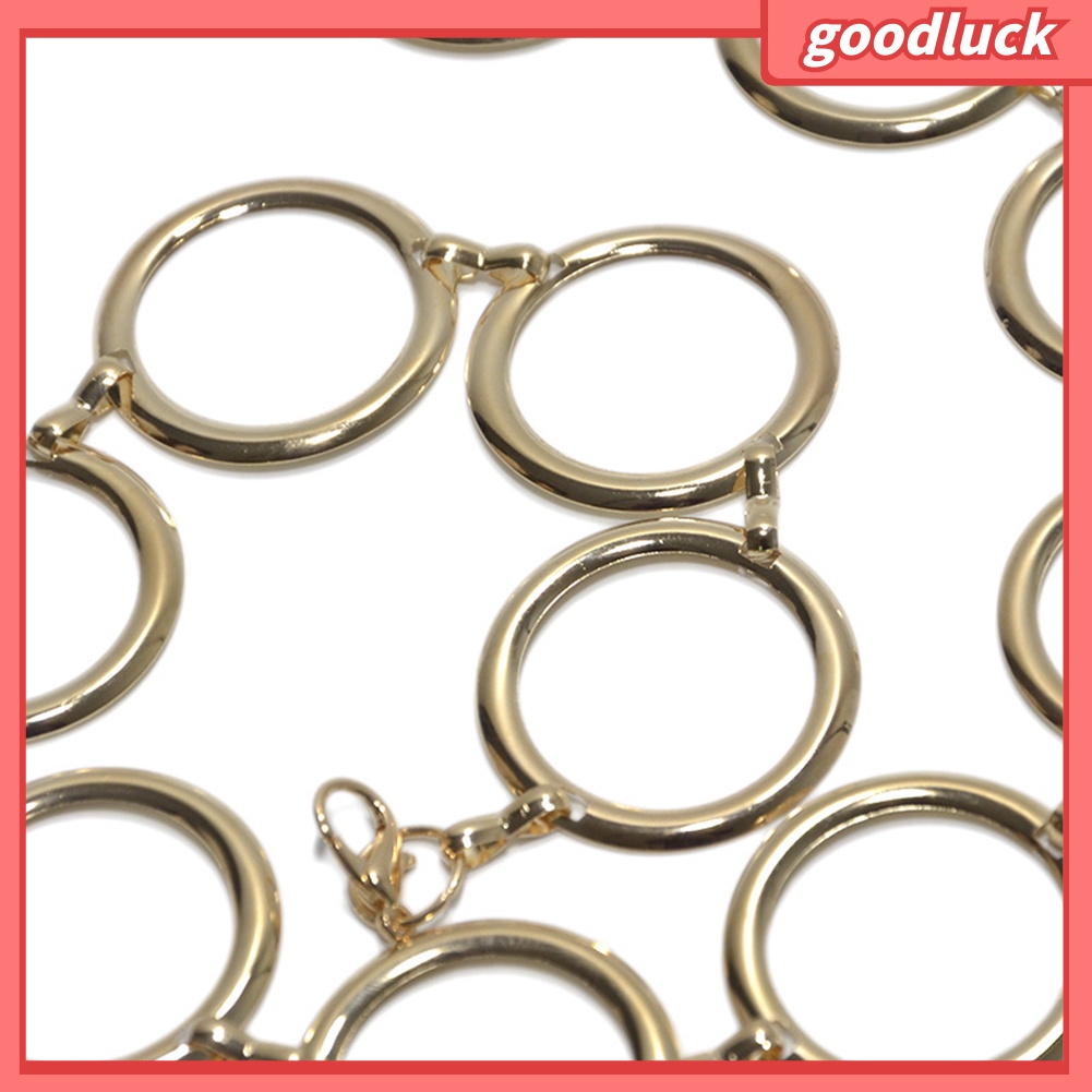 Thắt Lưng Mỏng Khóa Kim Loại Tròn Điều Chỉnh Được Cho Nữ