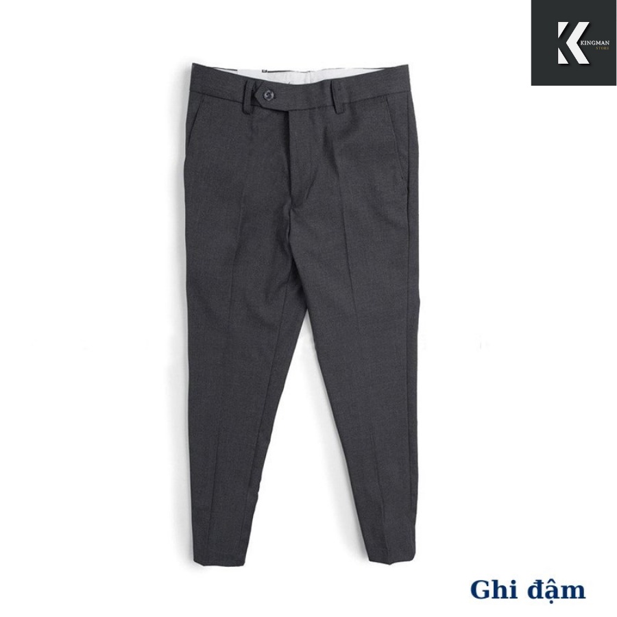 Quần Âu Nam Công Sở Cao Cấp, Quần Tây Nam Hàn Quốc Vải Cotton Lạnh Co Dãn, Chống Nhăn Chống Xù - Kingmanstore