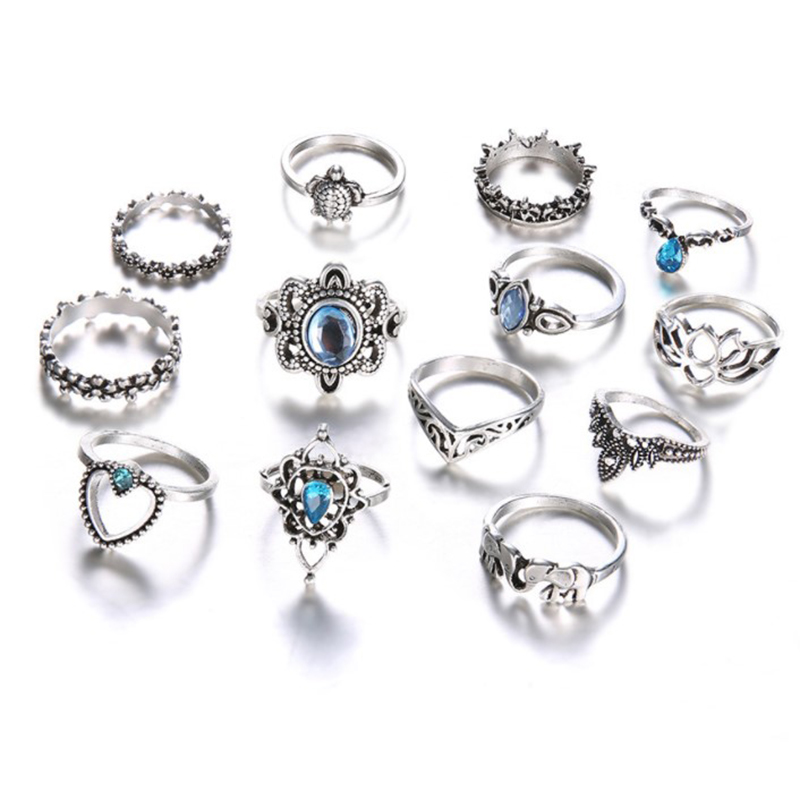 Nhẫn 13 Nhẫn Đính Đá Thời Trang Dành Cho Nữ