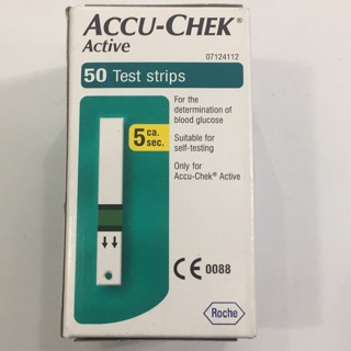Hộp 50 que test thử đường huyết Accu check Active