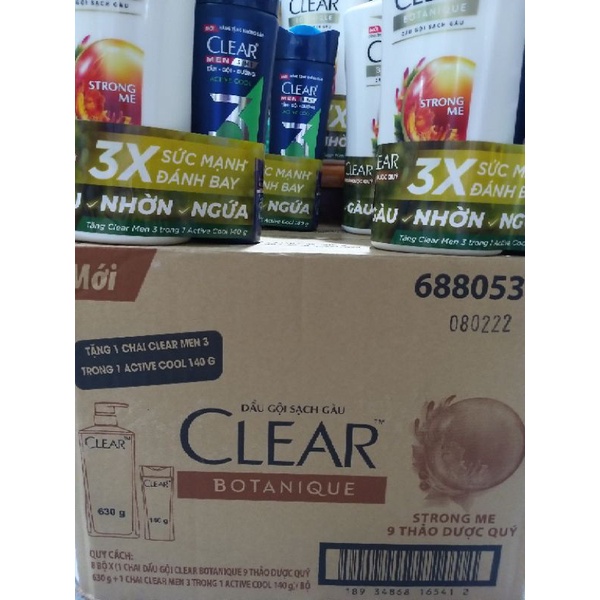 Dầu gội clear thảo dược 630g khuyến mãi như hình