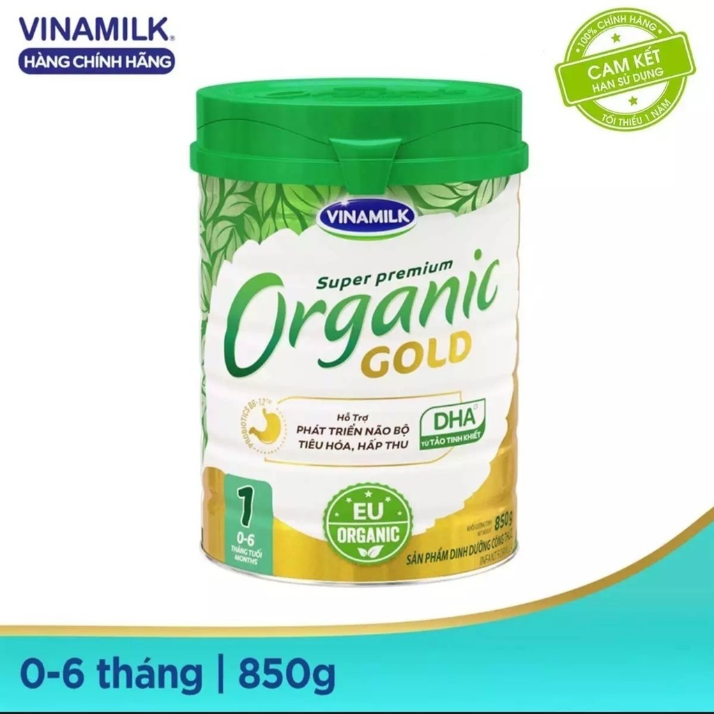 Thanh lý sữa bột ORGANIC GOLD số 1, 2 lon 350g