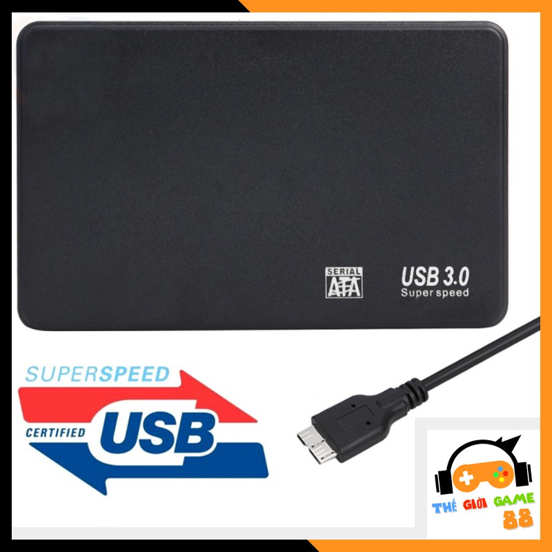 Hộp ổ cứng di động chuẩn kết nối USB 3.0, dùng cho HDD SSD 2.5 inch (HDD Box ổ cứng tốc độ 3.0 - 2.5 inch)