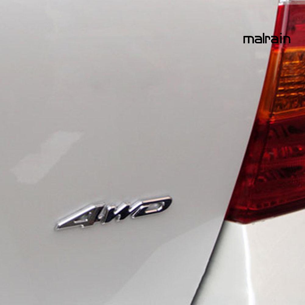 Miếng dán xe hơi logo chữ 4WD V6 V8 phong cách thể thao dành cho trang trí độc đáo