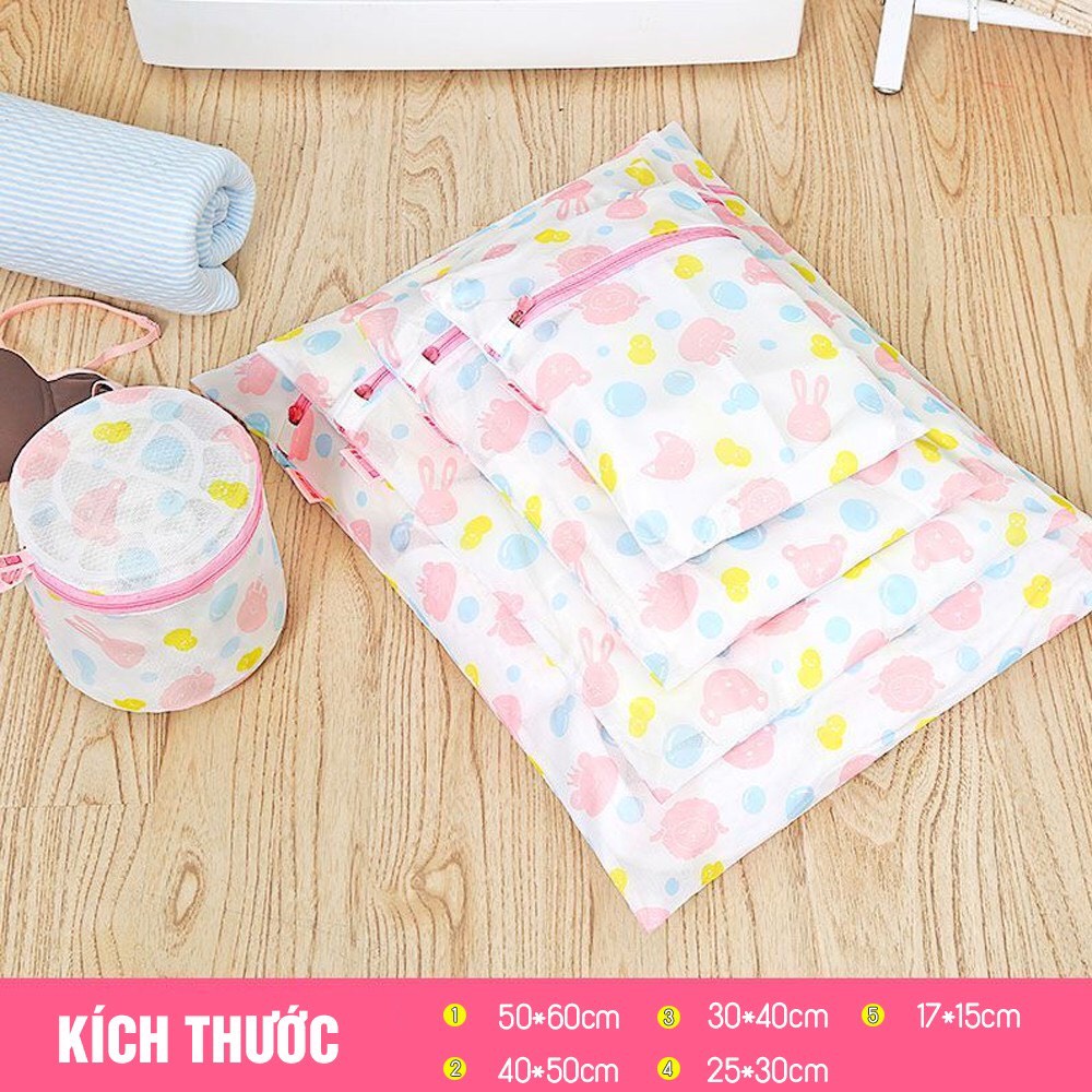 Túi giặt quần áo Set 5 cái, túi lưới giặt quần áo- đồ lót đủ size(loại đẹp)